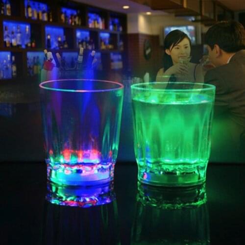 Multicolor LED Glowing Glasses Cup Flash Light Up Cups Drinking Flashing Shot Light Bar Night Club Party Luminous Cup Neon Cup