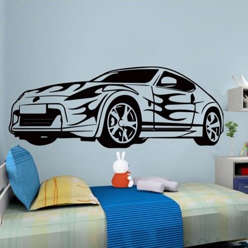 Sports Car Wall Sticker DIY Wallpaper for Living Room Bedroom sticker kids room Wall Decoration Removable Murals wallpapers