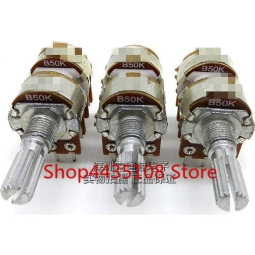 100pcs Audio Volume Amplifier 148 Type 16 B50K B100K Long Life Quad Potentiometer Switch 10