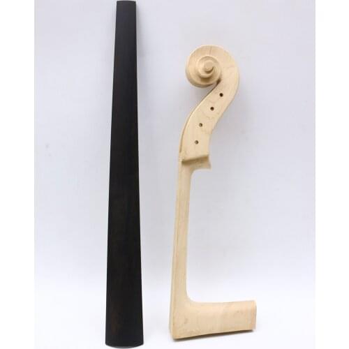 Yinfente 4/4 New cello Neck + 4/4 cello ebony or rosewood fingerboard hand carved head maple wood Cello parts Accessories