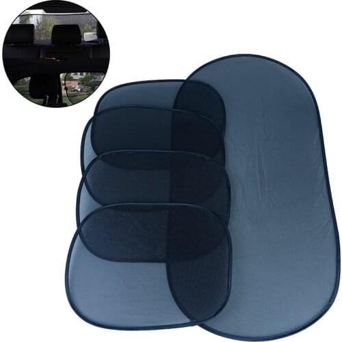 5pcs/set Car Window Sun Shades Cover Anti-UV Mesh Shade Curtain Protector