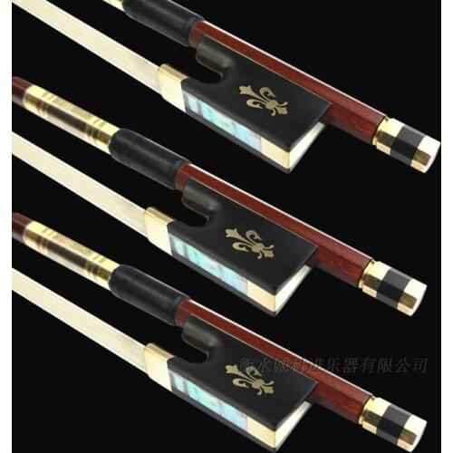 1pc AAA Best professional Brazil wood 4/4 violin bow Mongolia white horsetail copper parts best balance free shipping