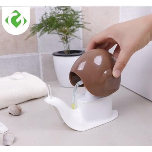 1PC Portable Shower Shampoo Dispensers Press Pump Bottles Snail Shaped Soap Liquid Lotion Storage Container Bathroom Accessories