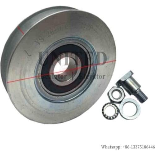 10pcs Elevator Iron Rope Roller Door Hanger Roller OD70mm W17mm Bearing 6202 Round Groove