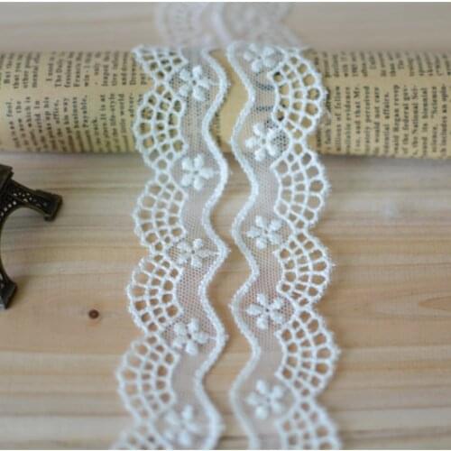 6Mts/lot 2cm wide Elastic cotton thread lace trim with gold thread garment home decoration good choose accessories X498