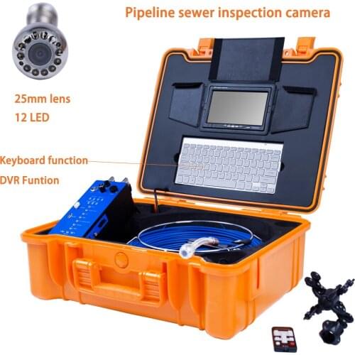 7inch LCD Monitor Industrial Pipe Inspection Snake 25mm Camera Head Waterproof 20m Cable Sewer Drain Pipeline Endoscope Camera