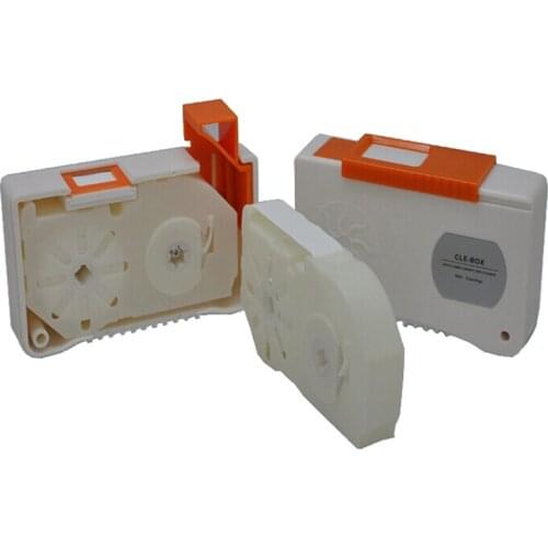 CLE-BOX cassette Tape fiber optic connector Cleaner Use with SC FC LC ST D4 MU MT DIM Cleans per 500times connector cartridge
