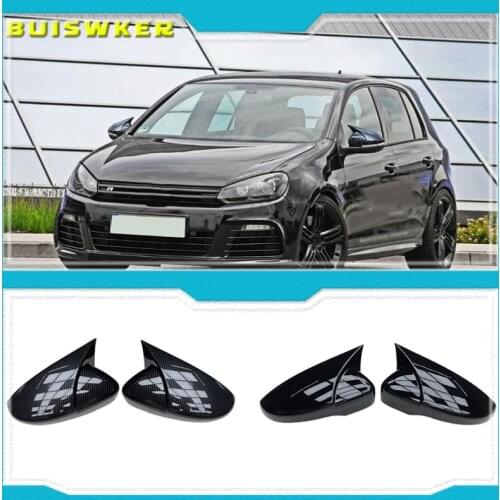 For Scirocco PASSAT Beetle 2009-2018 Black Door Side Wing Rearview Mirror Ox Horn Cover Cap Car Accessories