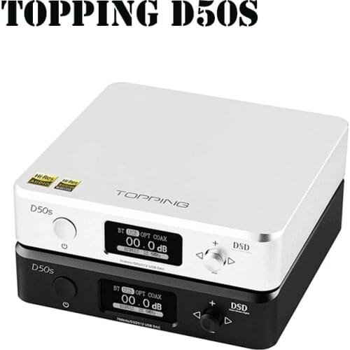 TOPPING D50s HIFI Decoder ES9038Q2M*2 DAC Bluetooth 5.0 LDAC D50 DSD512 32Bit/768kHz Hi-Res Audio