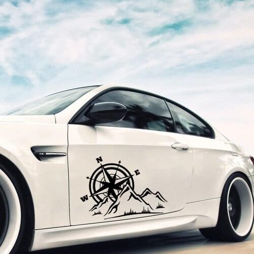 Art Design Compass Car Stickers Cover Scratches Cartoon Window Decal For Motorcycle Vw Bmw E46 Ford Focus