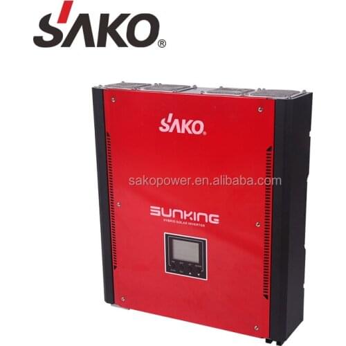 SAKO 5000w 48vdc 220vac hybrid off grid tie solar inverter 80A MPPT charger 5kw