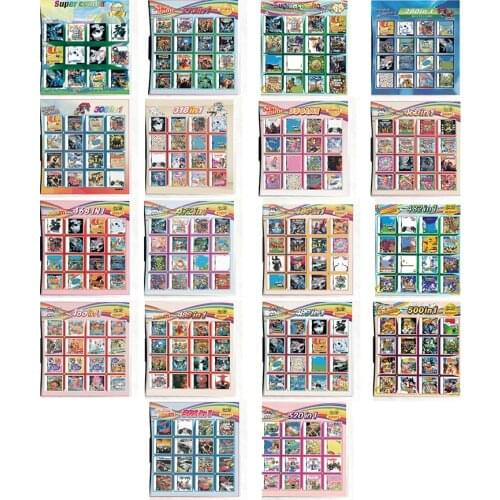 Racing Album 502 in 1 Game Pack Card 208 520 23 in 1 Super Combo Cartridge with Protection Box For All Version Console