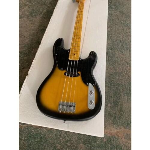 Classic custom - made 4 - string bass guitar, sunset body, shipping included