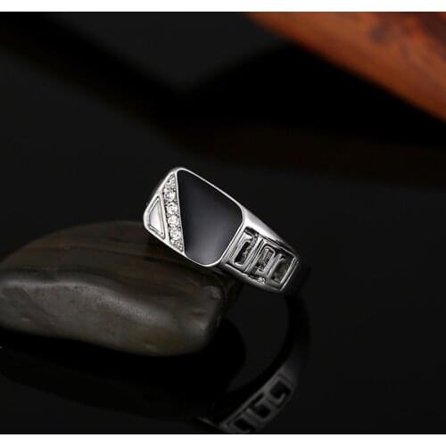 2021 Trendy Signet Mens Ring Punk Rock Smooth Rings For Men Hip Hop Party Fashion Jewelry Wedding Engagement Ring Top Quality