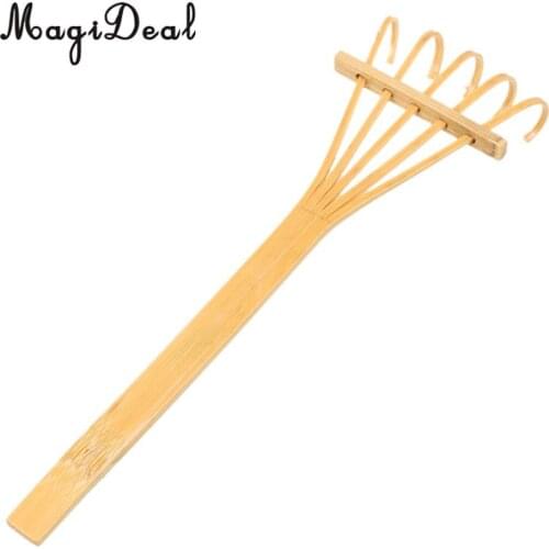 Set 2PCs Miniature Bamboo Rake for DOLLHOUSE Fiary Gardening Home Decoration