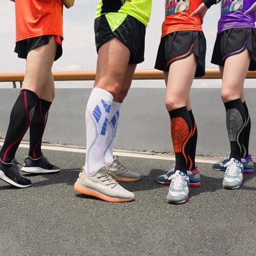 2 Pair Men Women Professional Running Socks Knee High Long Stocking Anti Skid Slip Socks Compression Basketball Socks Adults