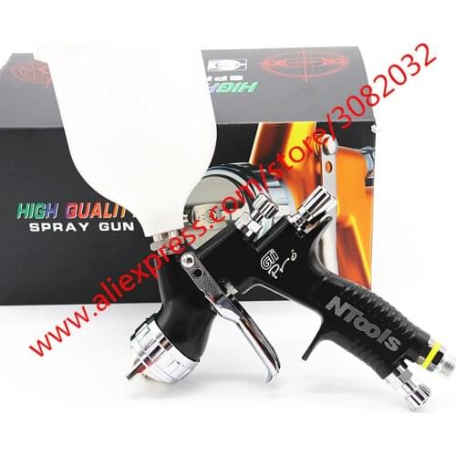 SPRAY GUN Professional Gti Pro Lite Black Painting Gun T110/TE20 1.3/1.8mm Nozzle Paint Gun Water Based Air Spray Gun