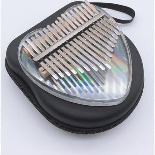 Portable Metal Key Kalimba 17 Tone Finger Thumb Piano Mbira with Waterproof Storage Case for Beginner Instrument Gift