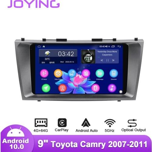 Joying 1 Din New 9 Inch Car Stereo Head Unit Central Multimedia Android 10 Car Navigator Autoradio 4G For Toyota Camry 2007-2011