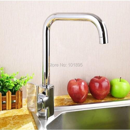 L16760 Luxury Brass Material Chrome Finishing Kitchen Sink Mixer