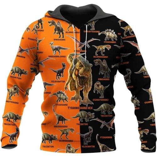 Dinosaur pattern 3D All Over Printed Hoodie For Men/Women Harajuku Fashion Animal hooded Sweatshirt Casual Jacket Pullover KJ013