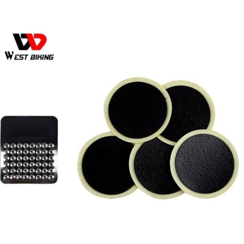 WEST BIKING Bicycle Inner Tire Repair Kits Cycling Rubber Puncture Patches Kit Bike Portable Box Packed Puncture Patches Rubber