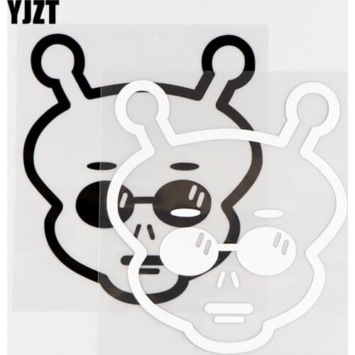 YJZT 12.5X14CM Alien UFO Car Decal Vinyl Sticker Funny Aliens Art Decoration Black / Silver 10A-0304
