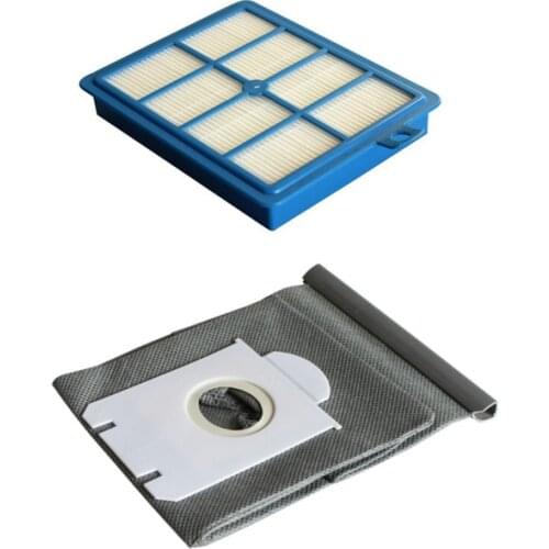 1pcs H12 hepa filter and 1pcs Vacuum Cleaner Bags Dust Bag For Philips FC8220 FC8390 FC8412 FC8613 FC9050 FC9120 FC9130 FC9083