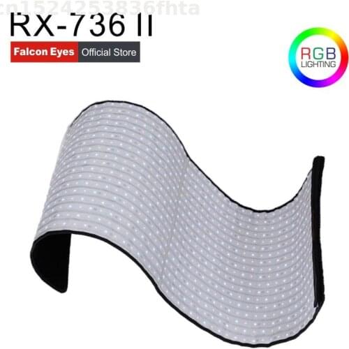 FalconEyes 200W LED Fotografia RGB Lamp With Effect Scenes Mode Portable Studio Video Flexible Light With Softbox For Film