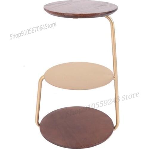 Customized Nordic Solid Wood Small Coffee Table Living Room Sofa Side Corners Bedroom Bedside Table Balcony Small Round Table Mu