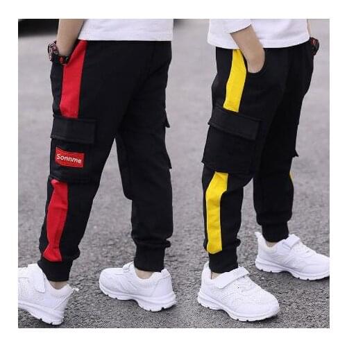 Overalls Trousers Boys Clothing Childrens Casual Sports Trousers Large Pockets Comfortable Soft Fabric Childrens Clothing