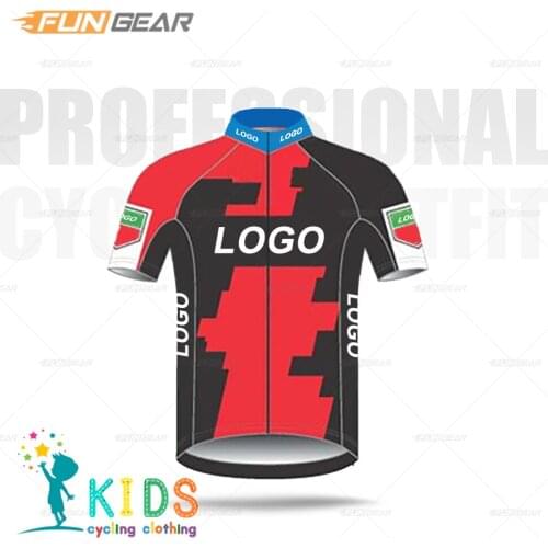 Custom Team Jersey Set KID Cycling Clothing Short Sleeve Road Bike Uniform Design Summer MTB Triathlon Skinsuit Breathable Pad
