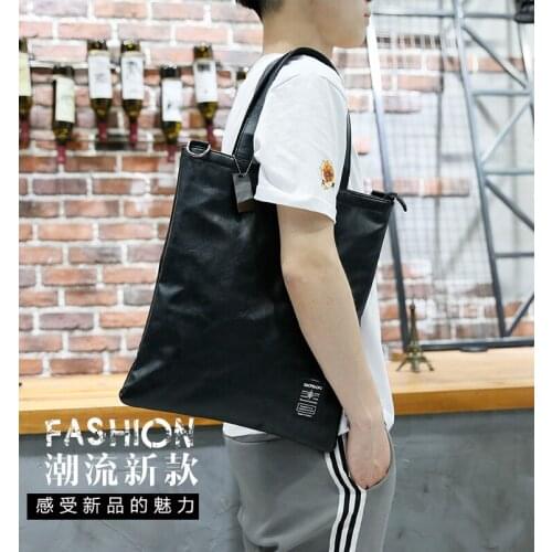 Korean Fashion Vertical MenS Backpack Simple Handbag Single Shoulder Bag Straddling Fashion Casual MenS Bag