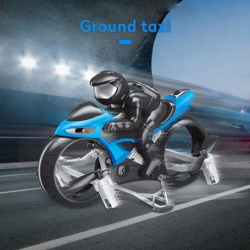 2.4GH Motorcycle RC Drone Stunt Foldable Quadcopter Remote Control Dual Mode 2-in-1 Motorcycle Helicopter dron Toys For Children