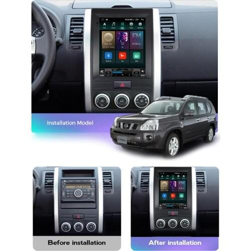 MEKEDE Built-in Carplay Auto Car Multimedia system For Nissan X-Trail 2 T31 XTrail 2007-2015 Tesla Style Screen DSP Audio