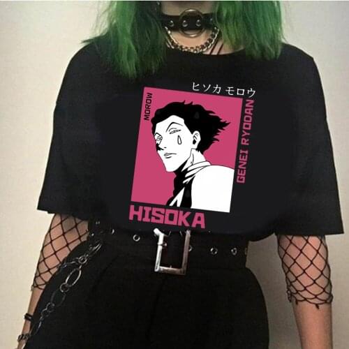 Hunter X Hunter Fashion Japanese Anime T Shirt Men Hisoka Funny Cartoon T-shirt Cool Streetwear Tshirt Couple Hip Hop Top Tee Ma