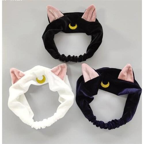 Sailor Moon Cat Ears Series Fashion Anime Cosplay Headband Washing Cute Face Washing Makeup Tool Yoga Individual Wrapped Gift