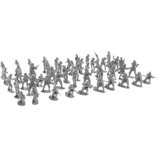 Pack of 100pcs Mini Army Base Set Accessory - 2cm Toy Soldiers Figurine Model Kids Collection -Black