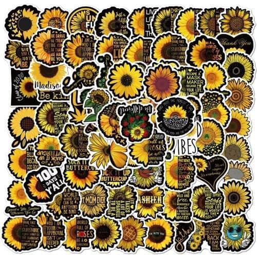 Sticker flowers plant stationery stickers aesthetic for laptop bullet journal kawaii cut CN(Origin) >8 years old 100pcs 7