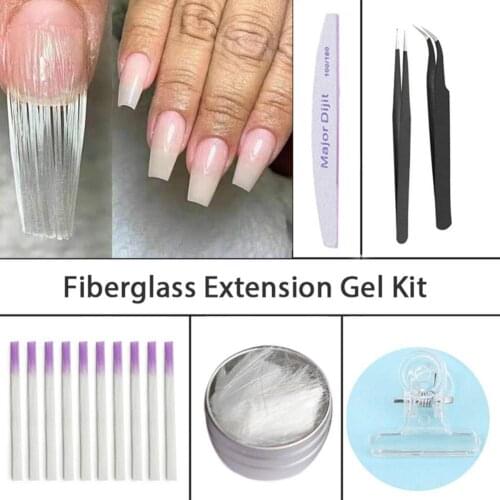 Nail Extension Form Building Silk Glass Fiber UV Acrylic Tips Decor