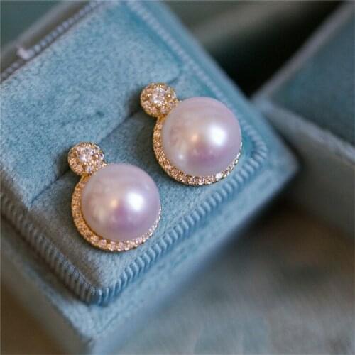Wholesale Gold Plated Stud Earrings Mountings Findings Jewelry Settings Parts for Pearls Beads Stones, 10pairs/lot