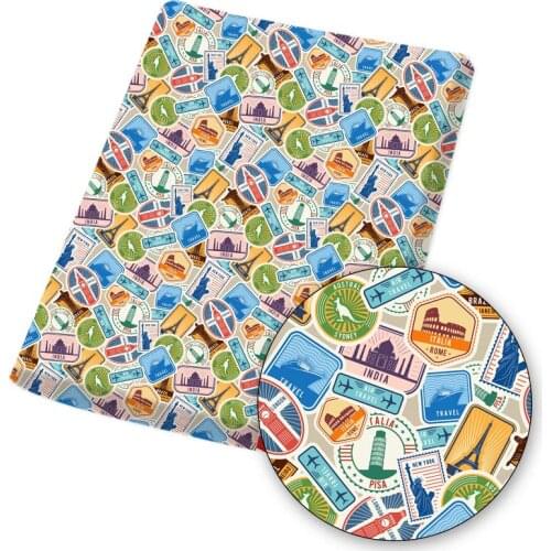 Polyester Cotton Fabric Famous Stamps Lips Printed Cloth Sheets For DIY Mask/Dress Handmade Materials Home Textile 145*45cm 1pc
