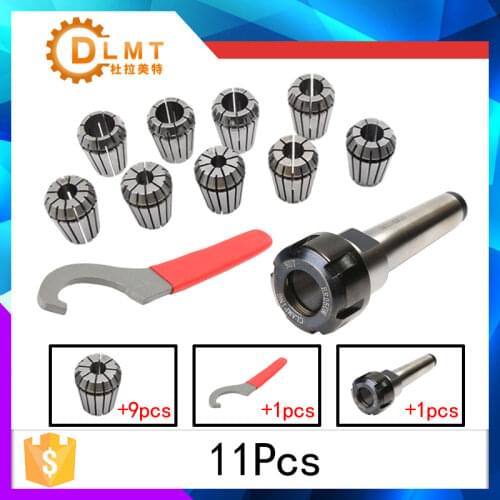 ER25 Spring Clamps 9PCS MT2 ER25 M12 1PCS ER25 Wrench 1PCS Collet Chuck Morse Holder Cone For CNC Milling Lathe tool