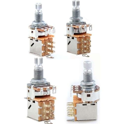 A500K B500K A250K B250K Push Pull Guitar Control Pot Potentiometer Guitar Parts & Accessories