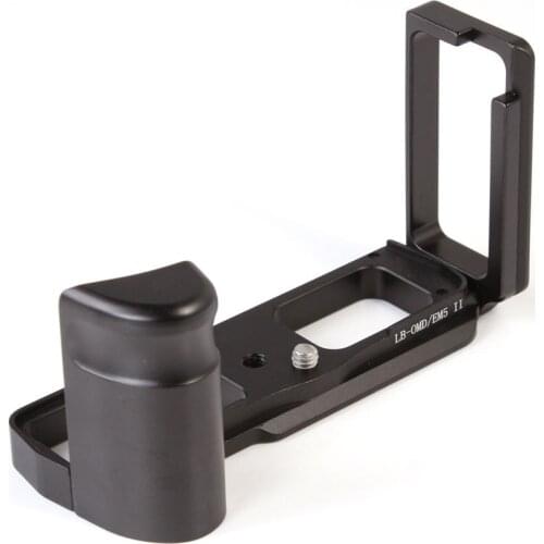 QR Vertical Shoot L Bracket Plate With Hand Grip for Olympus OM-D E-M5 Mark II
