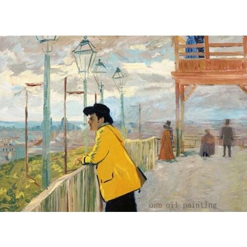 Hand Painted Movie Painting by Painter Modern Loving Vincent Van Gogh Animated Film Oil Painting on Canvas for Home Decoration