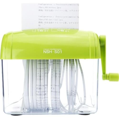 Mini Shredder Office & Household Manual Shredder Privacy Information Protection Portable Commercial Hand Desktop Shredder 3.5mm