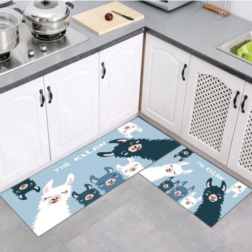 Cute Animal Entrance Doormat Washable Durable Kitchen Carpet Childrens Room Living Room Decorative Area Rug Non-Slip Bath Mat