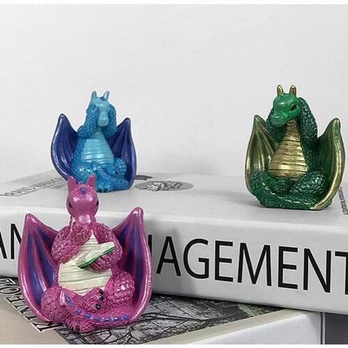 Western Dragon Statue Ornaments Durable Animal Decoration Tea Pet For Bedroom Living Room Home Office Desktop Decor