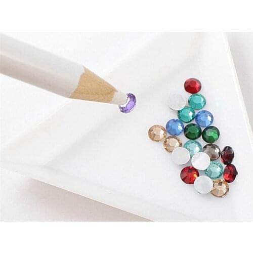 Rhinestone Picker Wood Universal Professional Rhinestone Pencil Nail Crystal Pen DIY Nail Art Gems Picking Manicure Tool